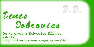 denes dobrovics business card